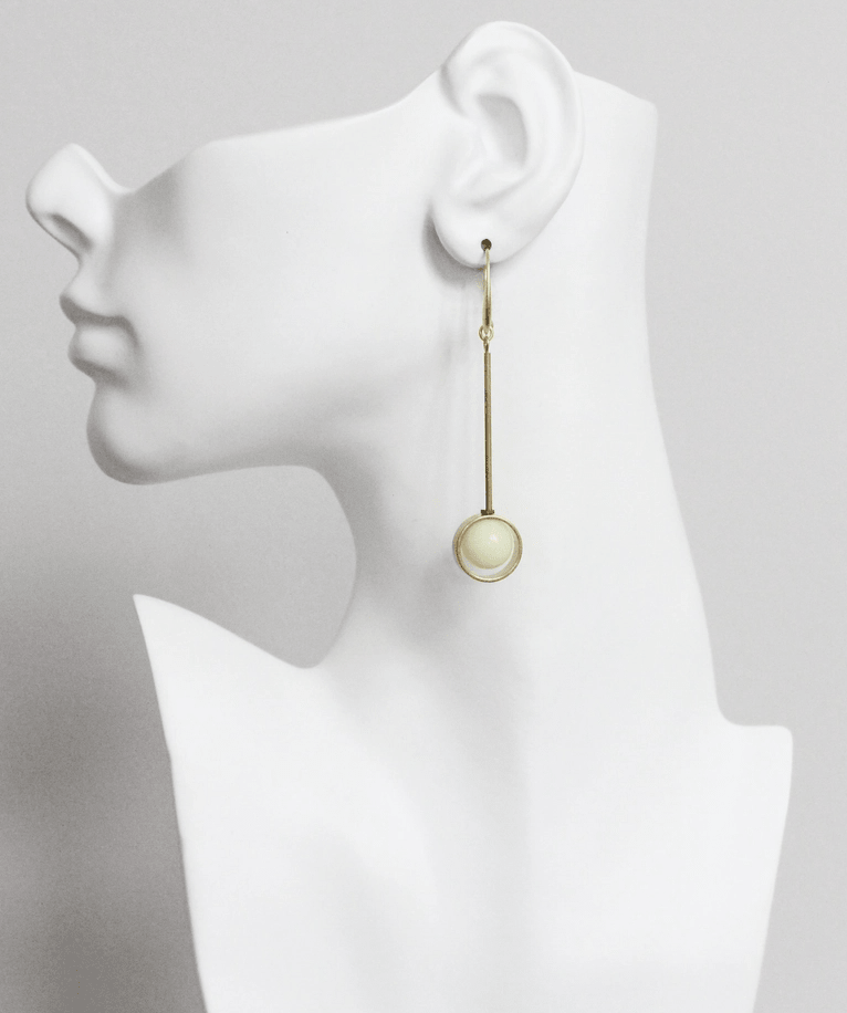 David Aubrey - Celadon Glass Bead Earrings - Meg