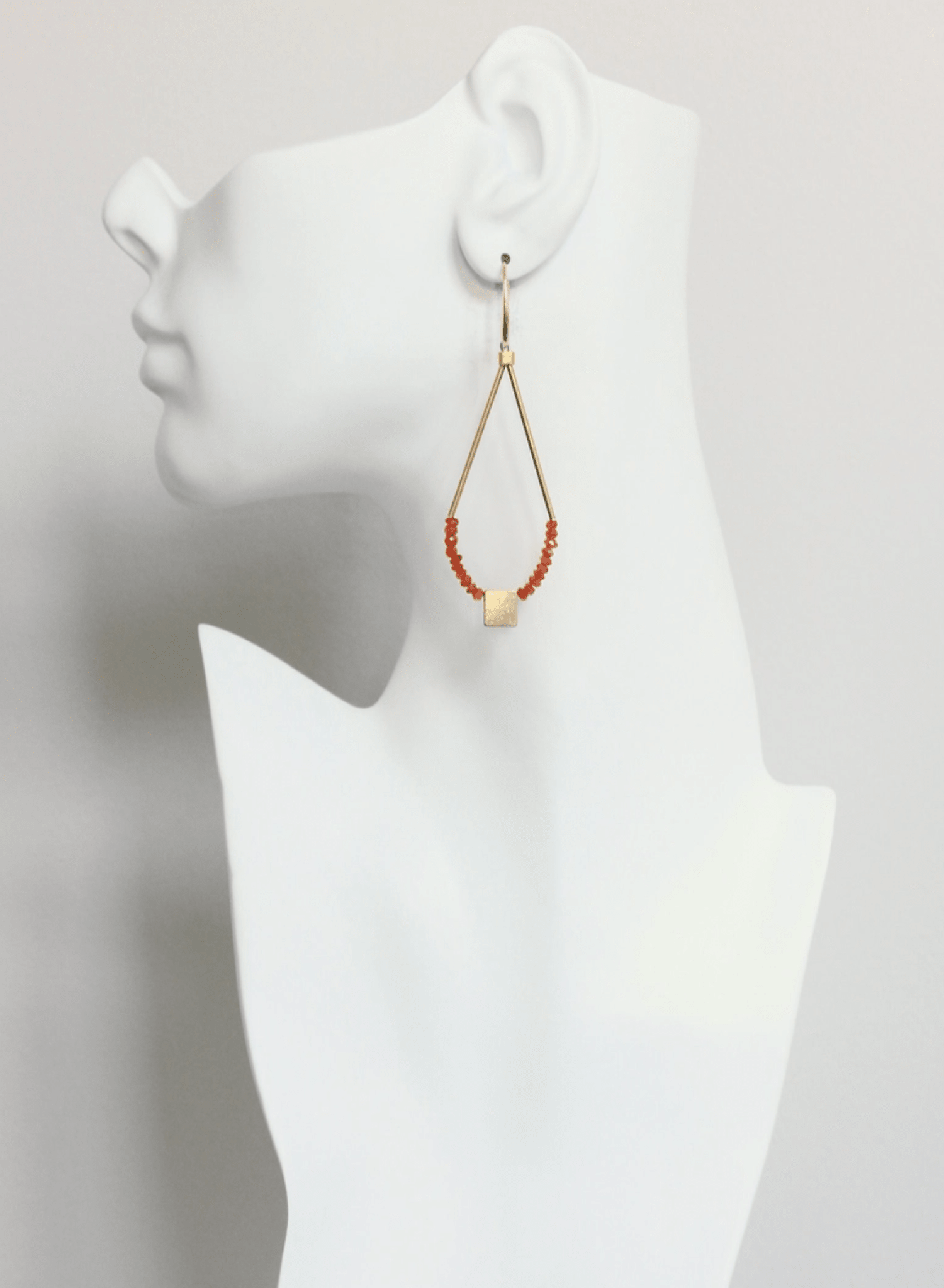 David Aubrey - Faceted Carnelian Earrings - Meg