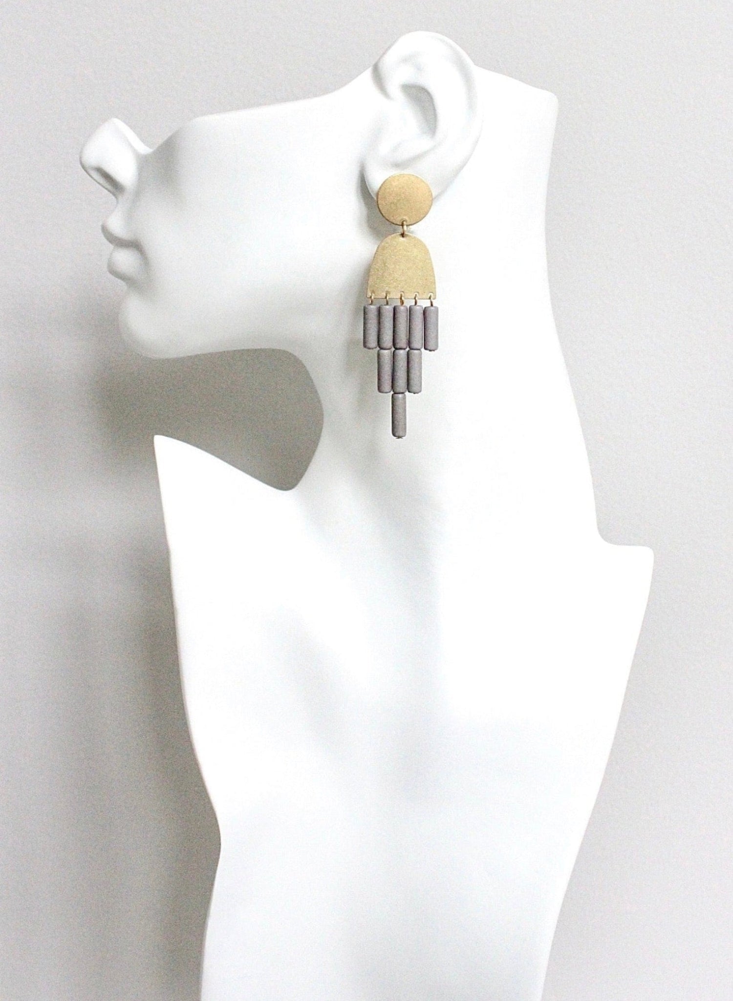 David Aubrey - Gray Geometric Dangle - Meg