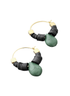 David Aubrey - Green Teardrop Hoops - Meg