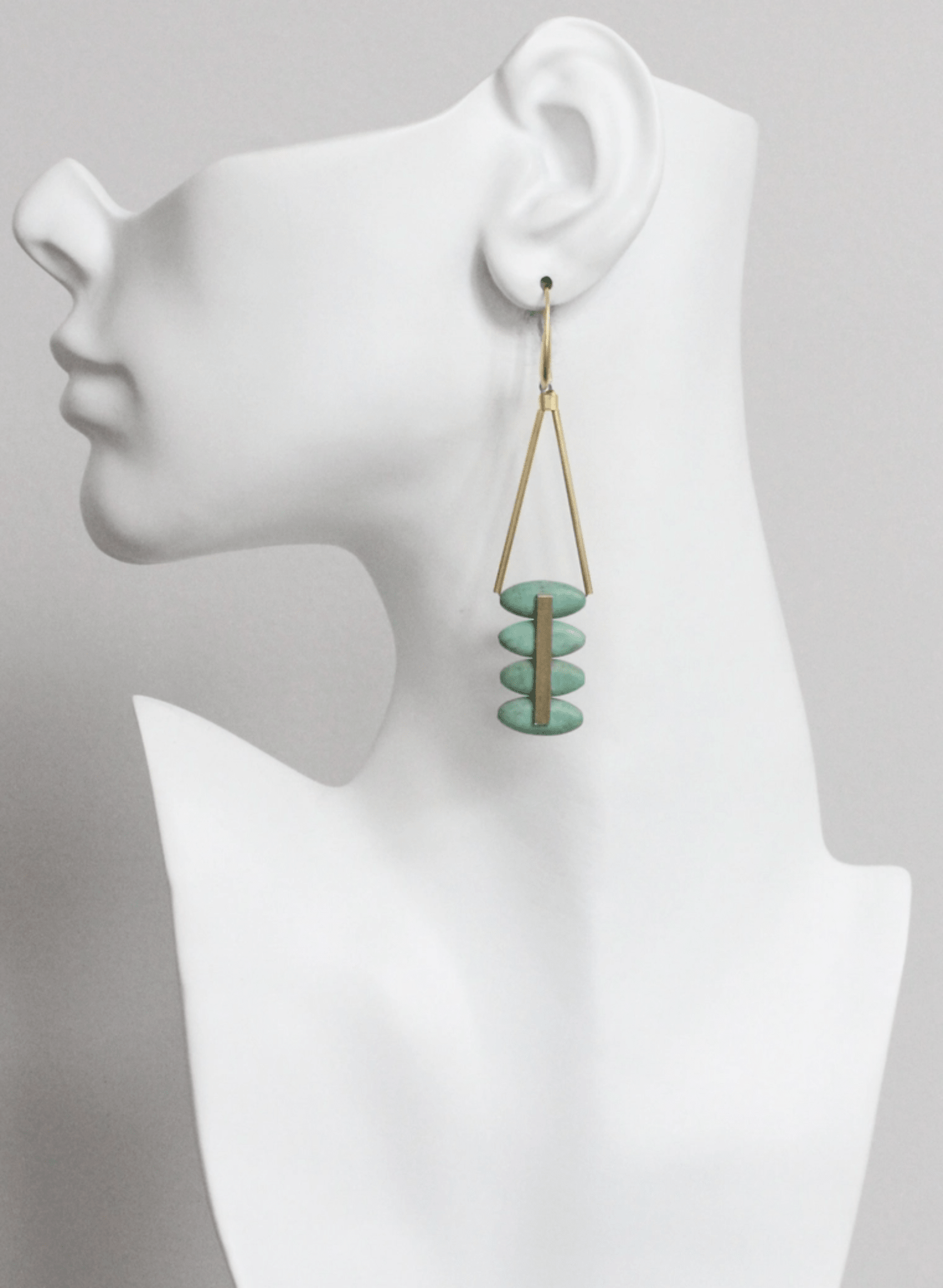David Aubrey - Turquoise Artdeco Earrings - Meg