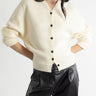 Dolman Sleeve V - Neck Cardigan - Ivory - Meg