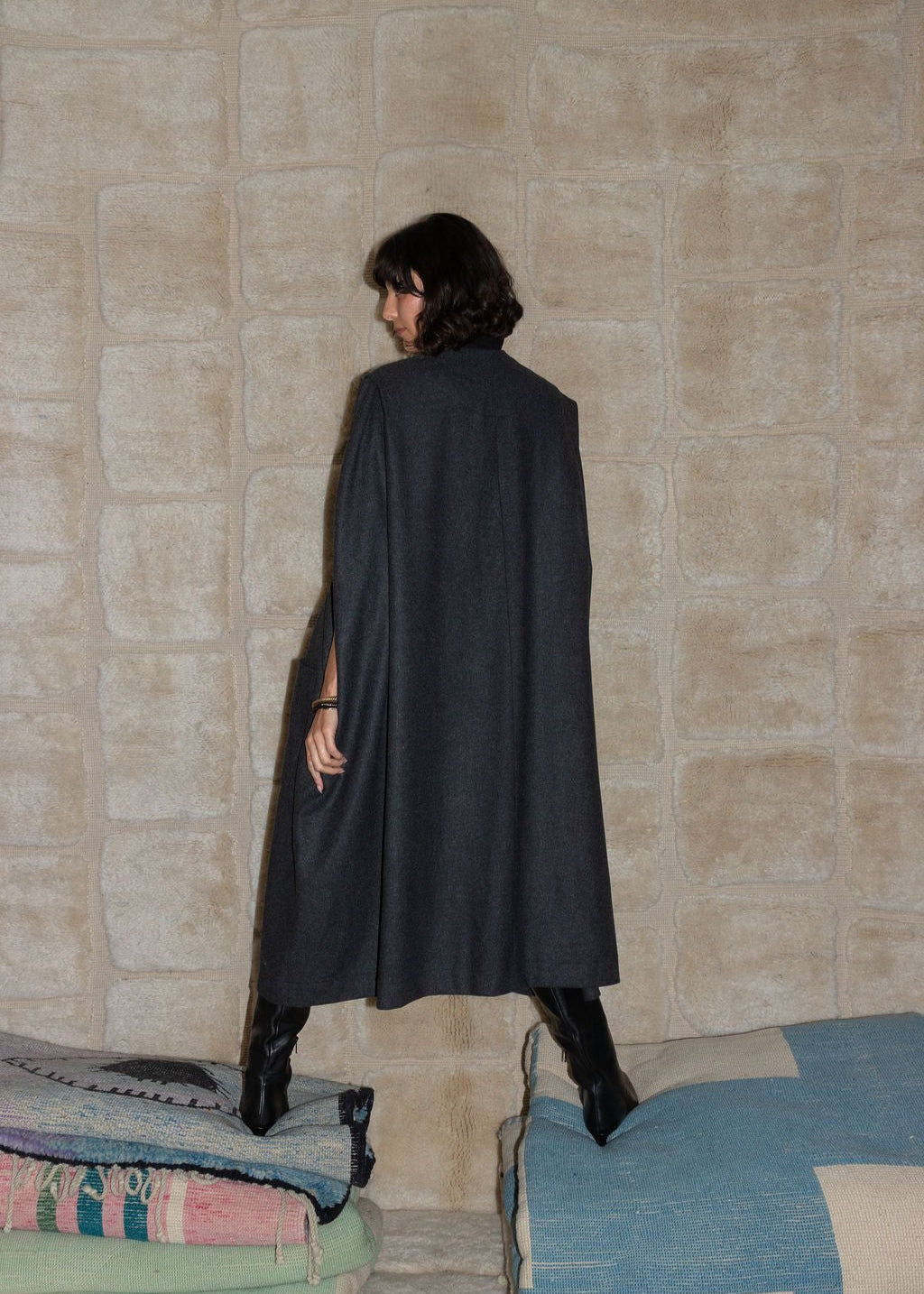Draped Coat - Reclaimed Wool (Pre - Order) - Meg