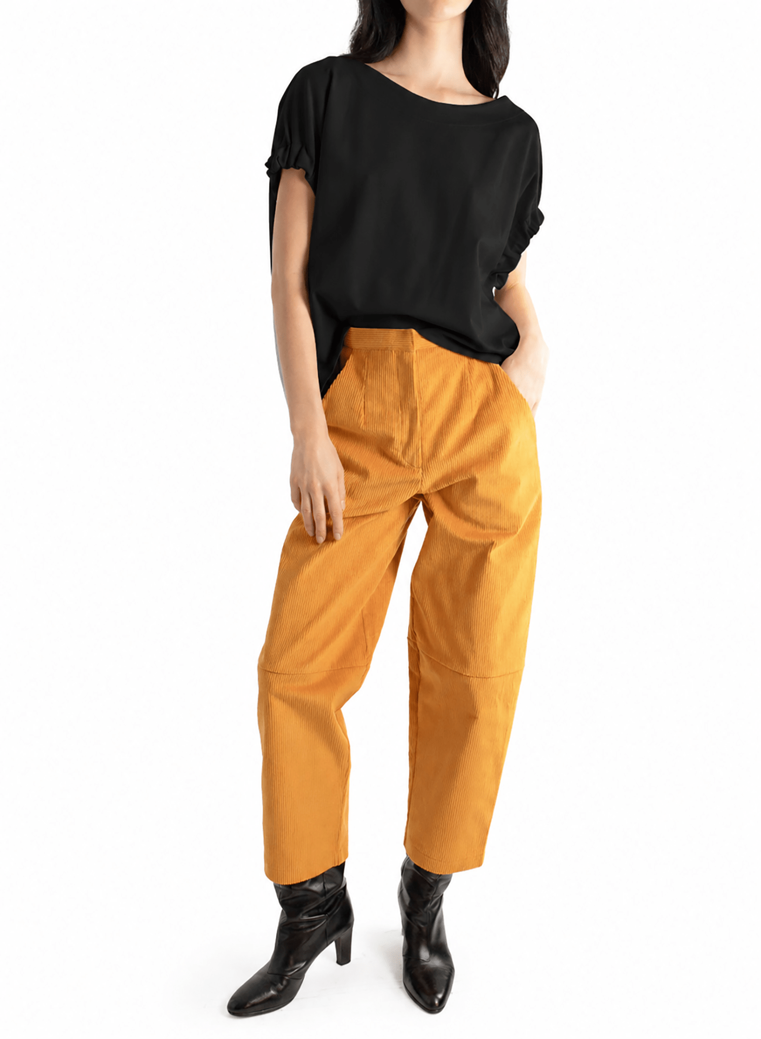 Elastic Armhole Top - Black - Meg