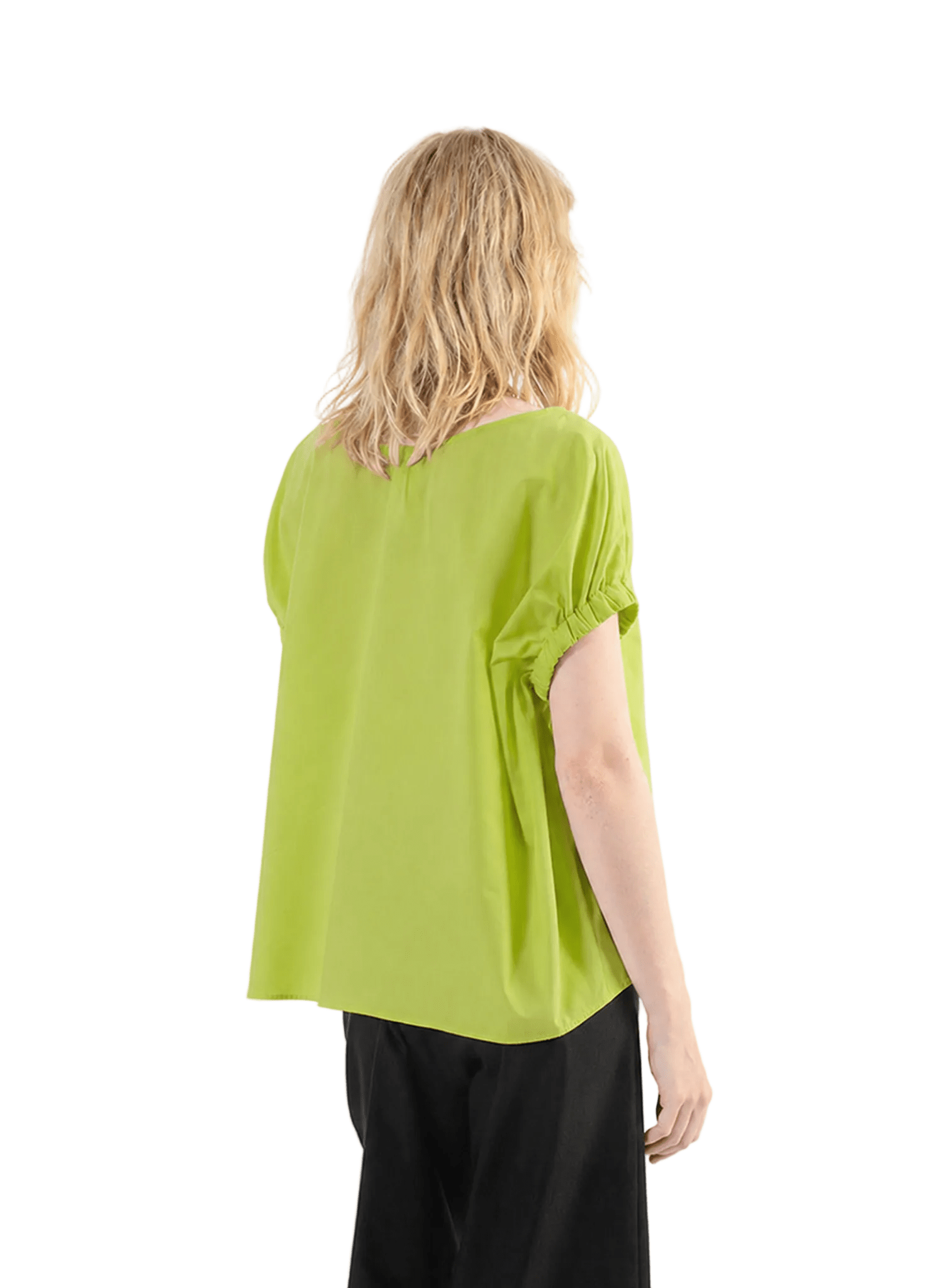 Elastic Armhole Top - Lime - Meg