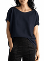 Elastic Armhole Top - Navy - Meg