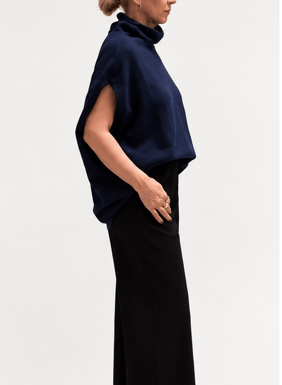 Funnel Neck Sweater - Cobalt - Meg