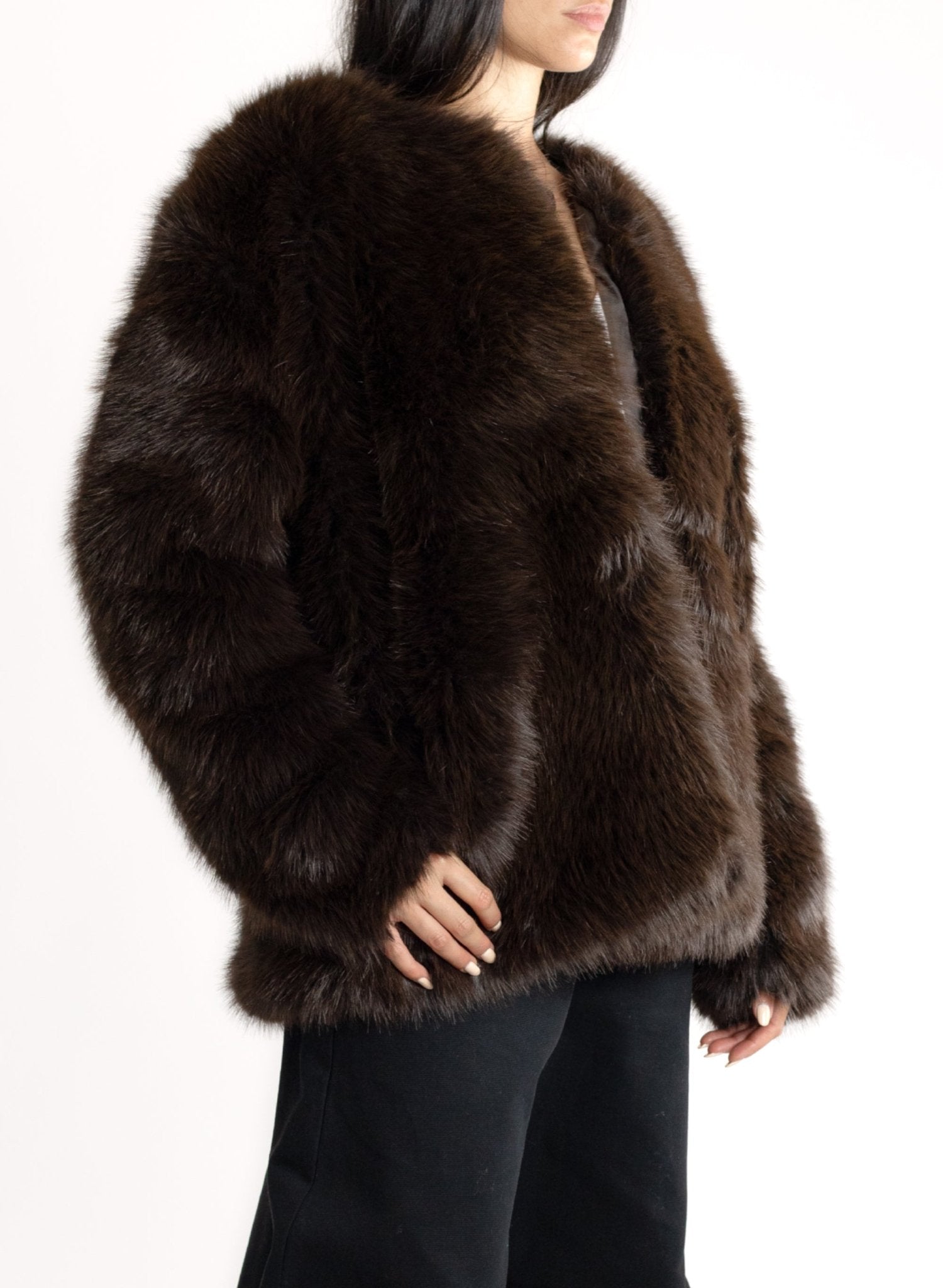 Fur Jacket - Brown - Meg