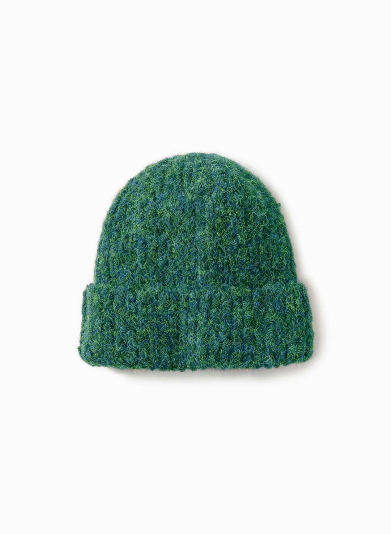 Fuzzy Rib Beanie - Green - Meg