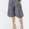 Gathered Short - Black Chambray - Meg