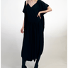 Spaghetti strap Slip dress Knee length - threads in between the legs and comes up over the back and over the shoulders as a vest - Harem Pant Vest - Black - Meg