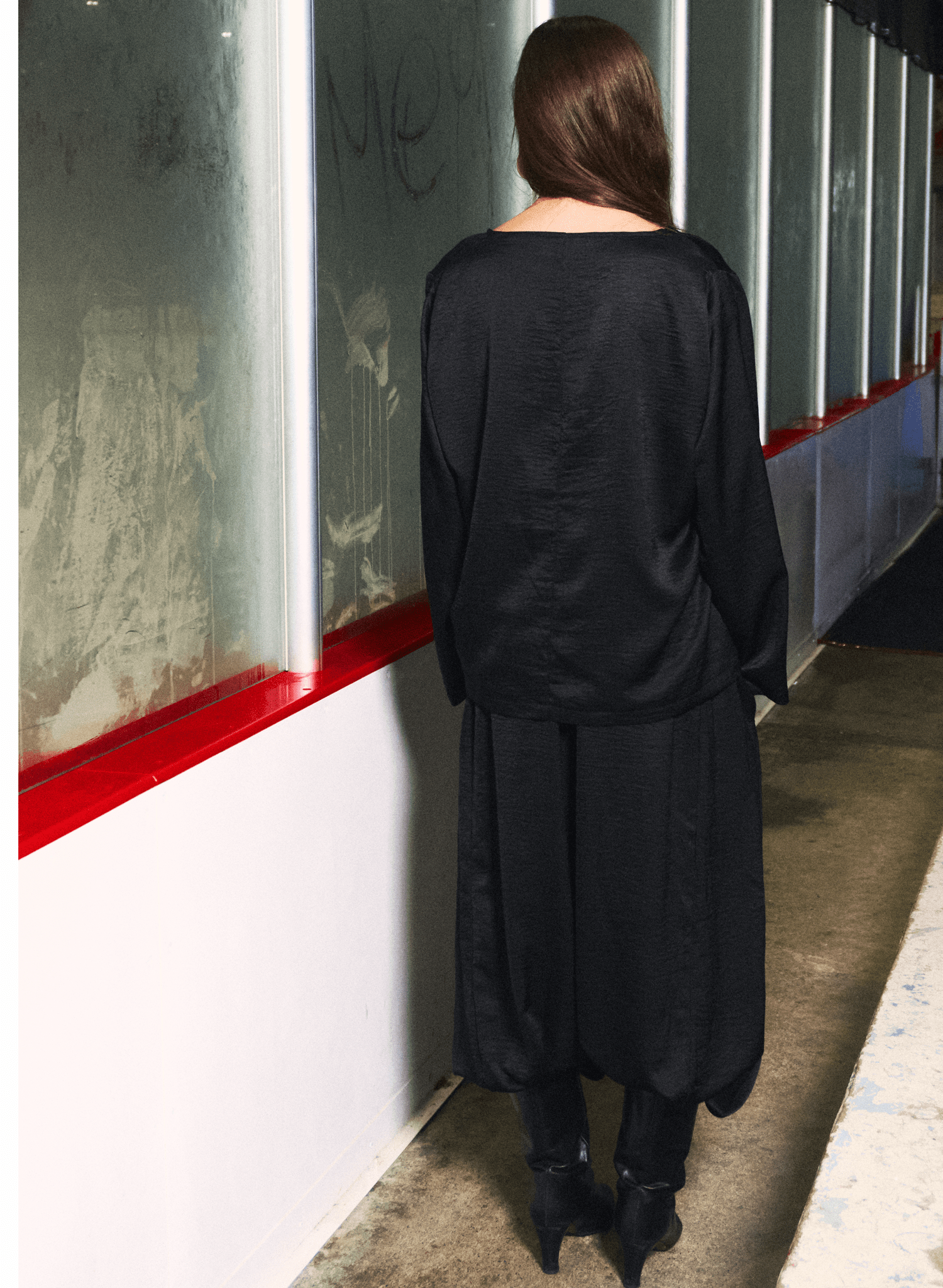 Goalie Cowl Top - Black (PRE-ORDER) - Meg