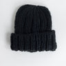 Hand Knit Beanie - Black - Meg