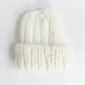 Hand Knit Beanie - Ivory - Meg