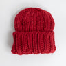 Hand Knit Beanie - Red - Meg