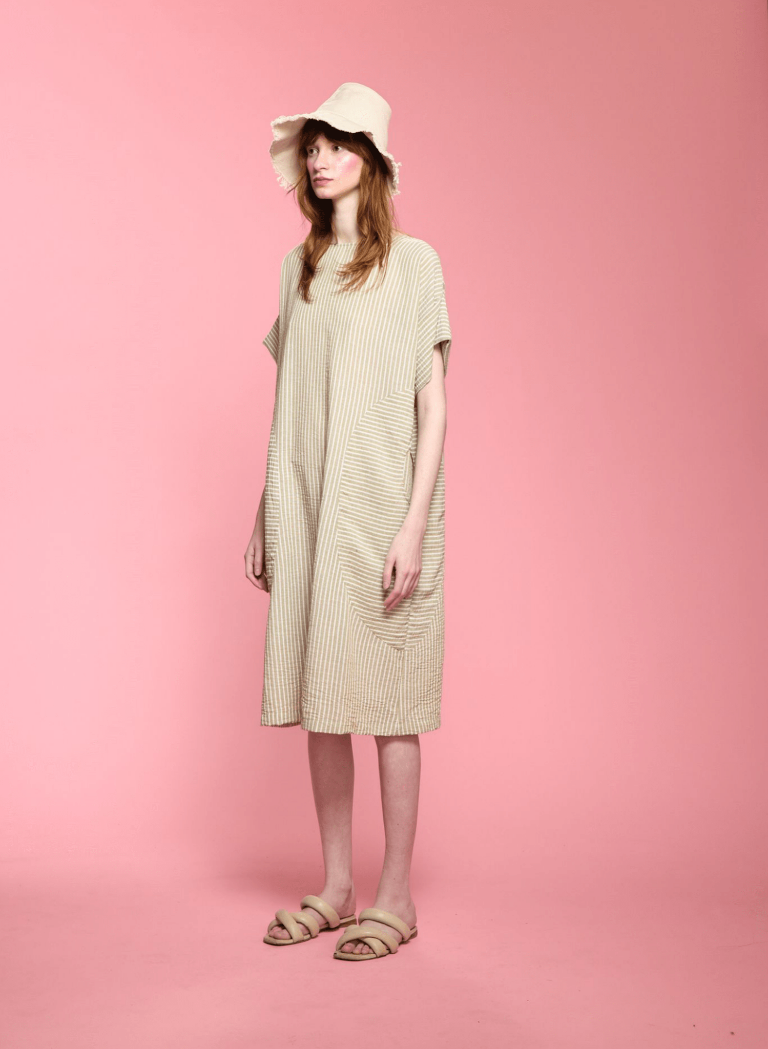 Heidi Dress - Green Stripe (PRE - ORDER) - Meg