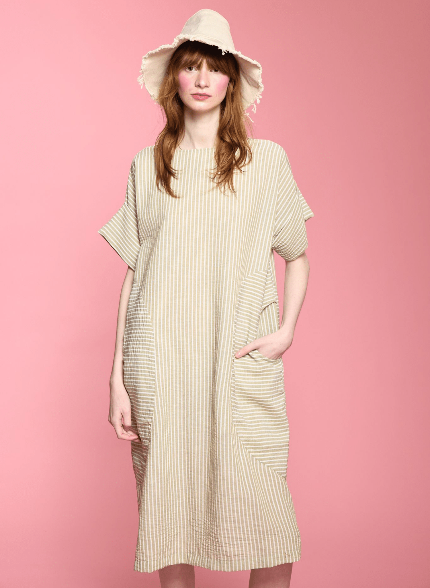 Heidi Dress - Green Stripe (PRE - ORDER) - Meg
