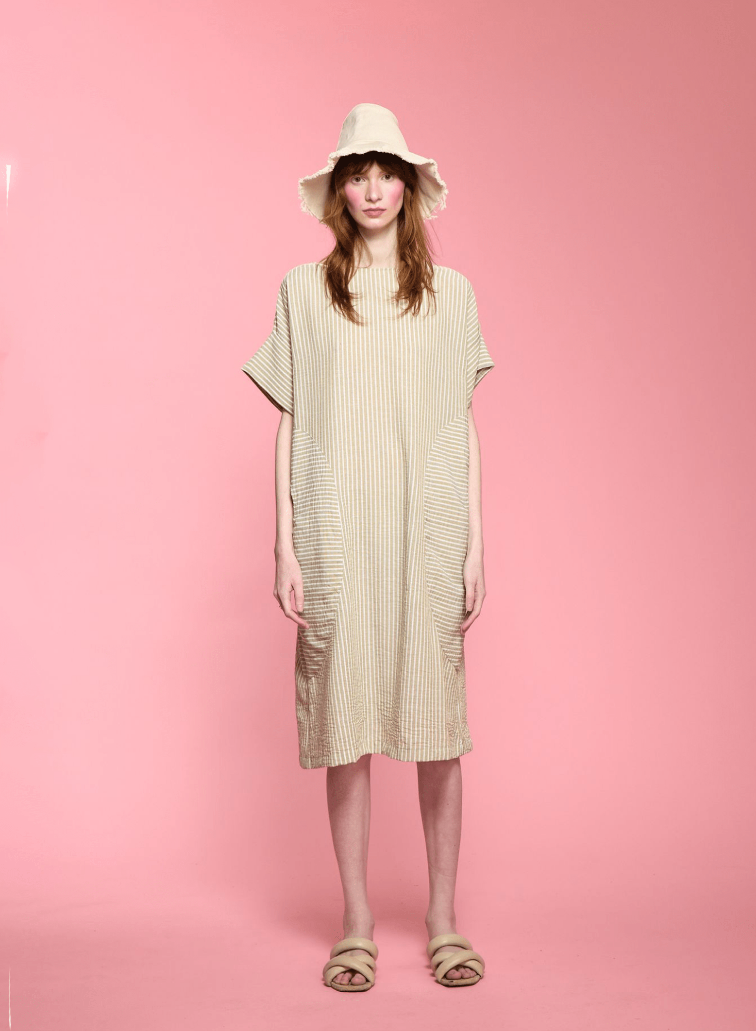 Heidi Dress - Green Stripe (PRE - ORDER) - Meg