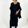 Hooded Cape Poncho - Black - Meg