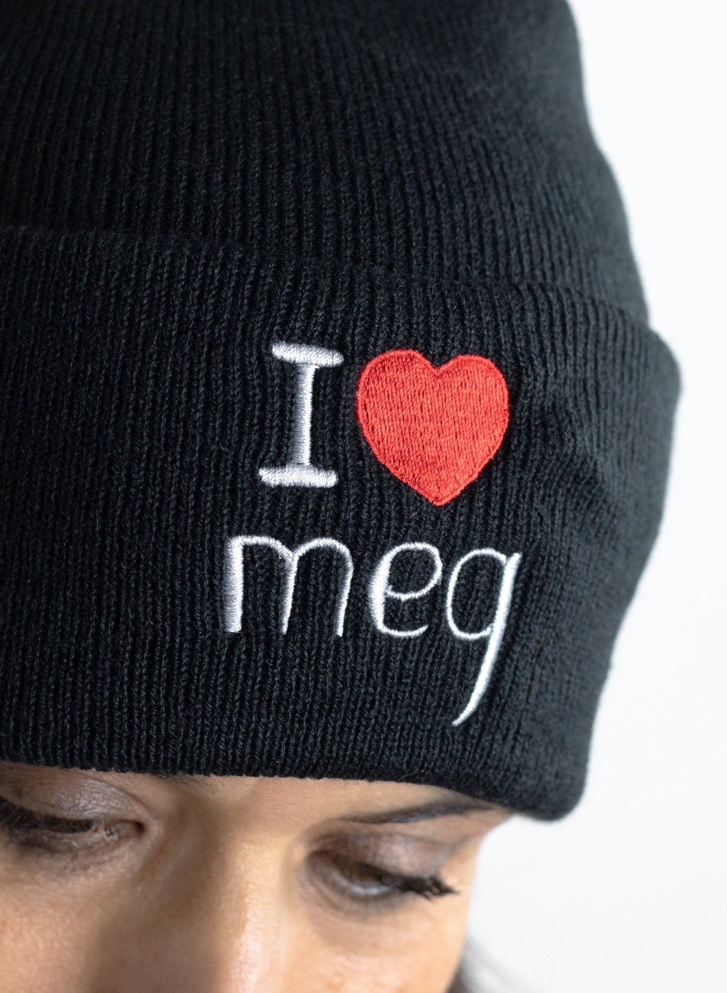 I Heart Meg Beanie - Black - Meg