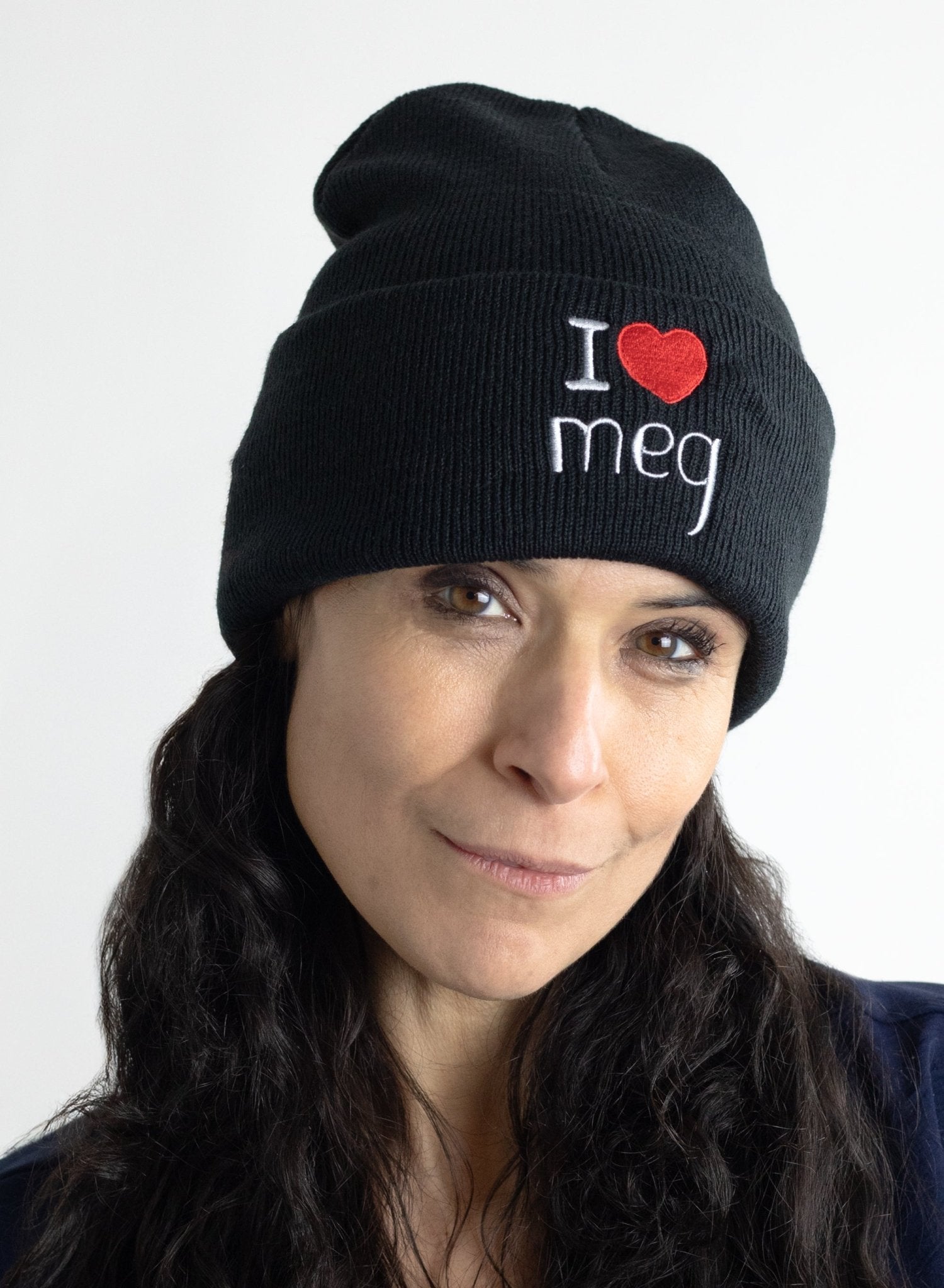 I Heart Meg Beanie - Black - Meg