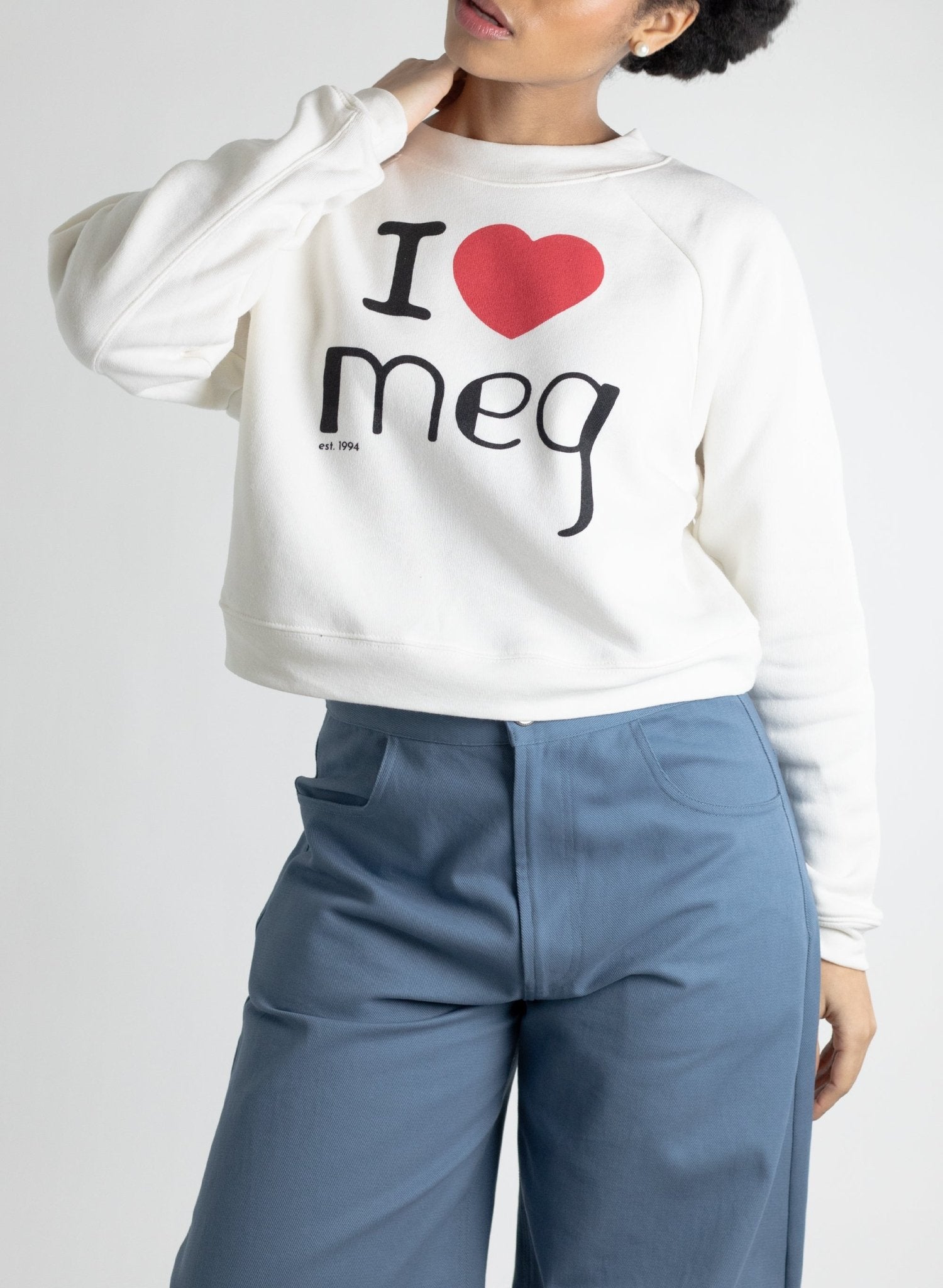 I Heart Meg Sweatshirt - Cream - Meg