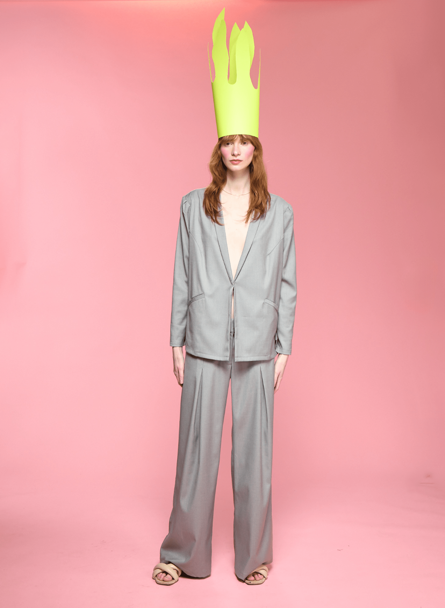 Invert Pleat Pant - Dove (PRE - ORDER) - Meg