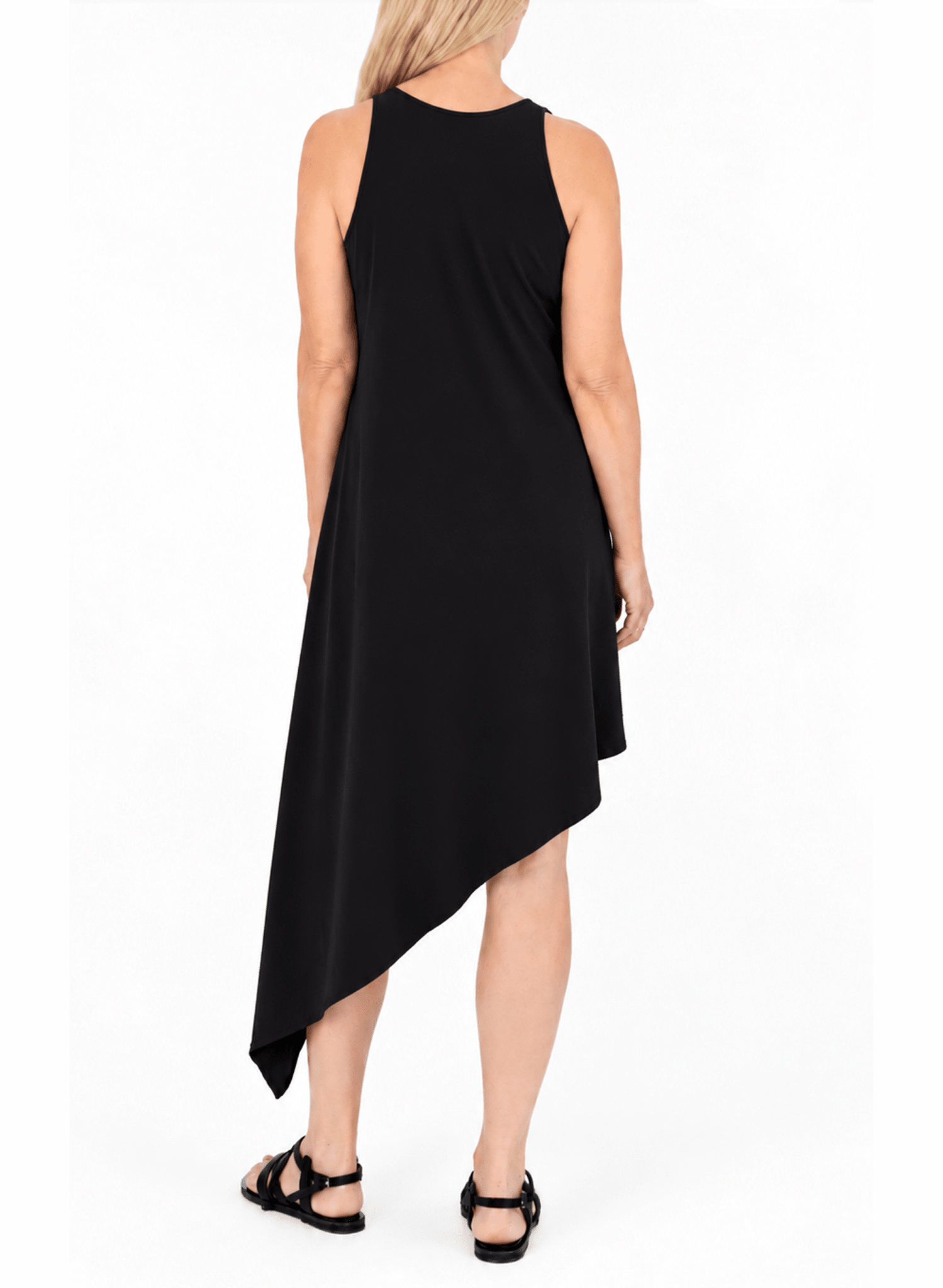 Jersey V-Neck Dress - Black - Meg