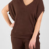 Joan V - Neck Top - Brown - Meg