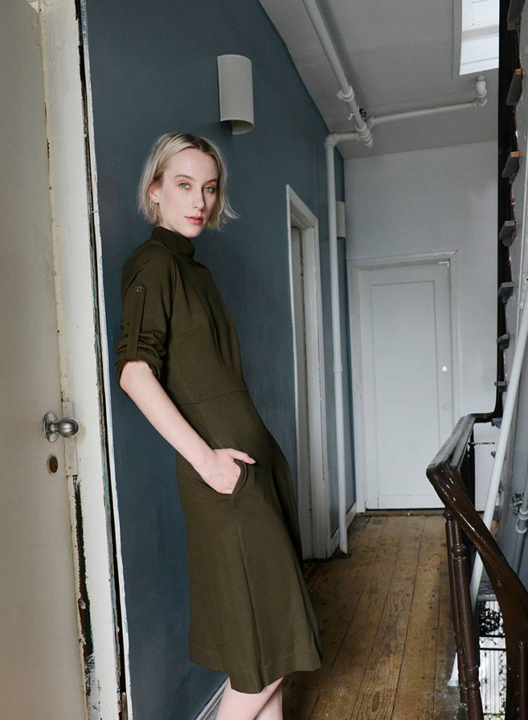 Jodphur Ponte Dress (RESALE ITEM) - Olive - S