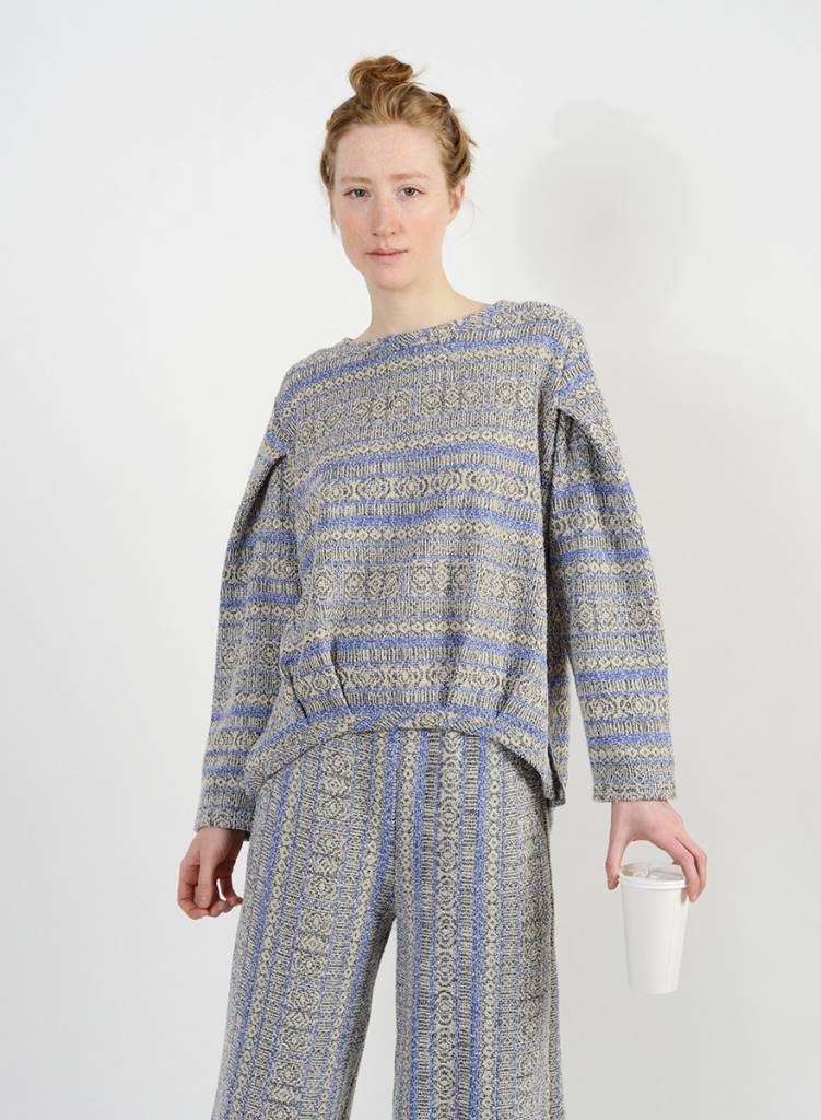 Jogger Sweater - Blue Metallic - S (RESALE ITEM) - Meg