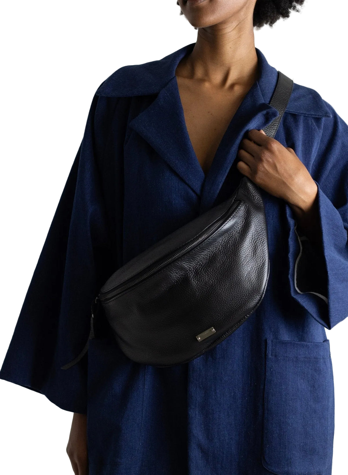 Katerina NYC - Leather Sling Bag - Black - Meg
