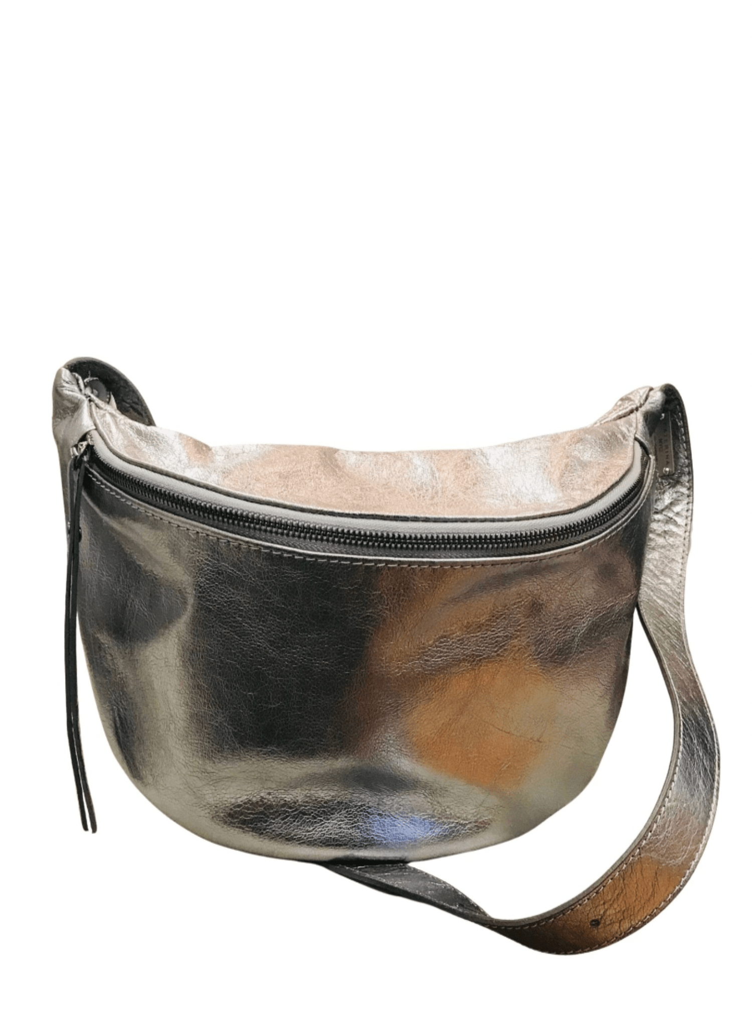 Katerina NYC - Smooth Leather Sling Bag - Silver - Meg