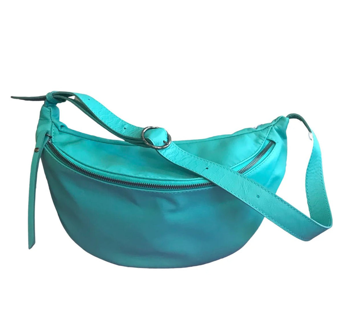 Katerina NYC - Smooth Leather Sling Bag - Tiffany Blue - Meg