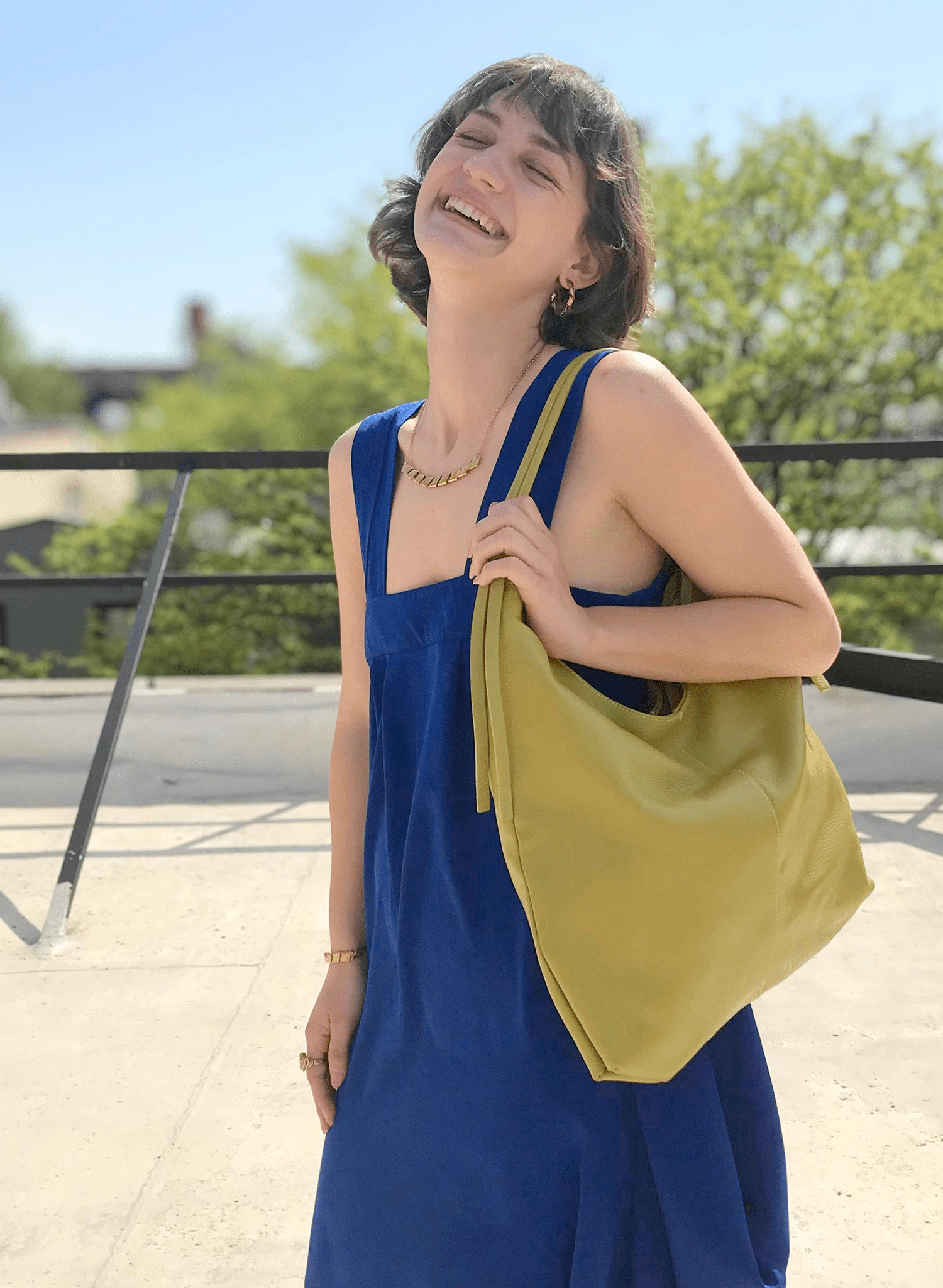 Kira Shoulder Bag - Katerina NYC - Chartreuse - Meg