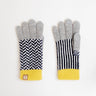 Knit Chevron Gloves - Navy - Meg