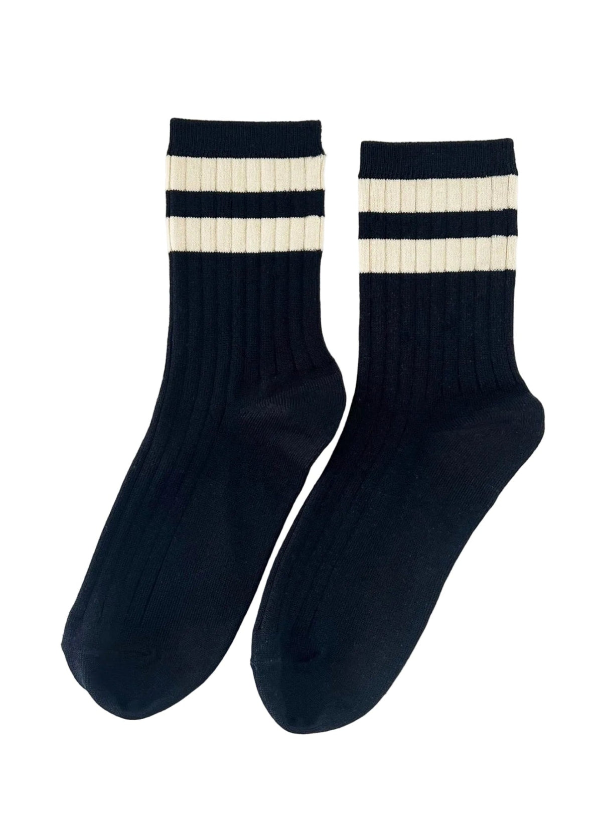 Le Bon Shoppe - Varsity Socks - Black - Meg