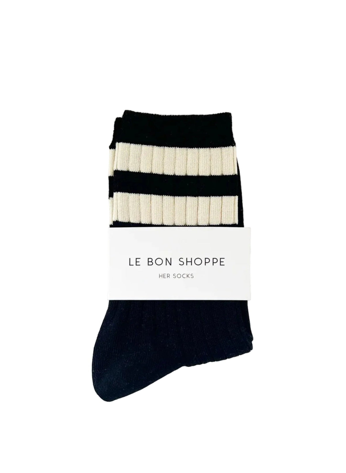 Le Bon Shoppe - Varsity Socks - Black - Meg