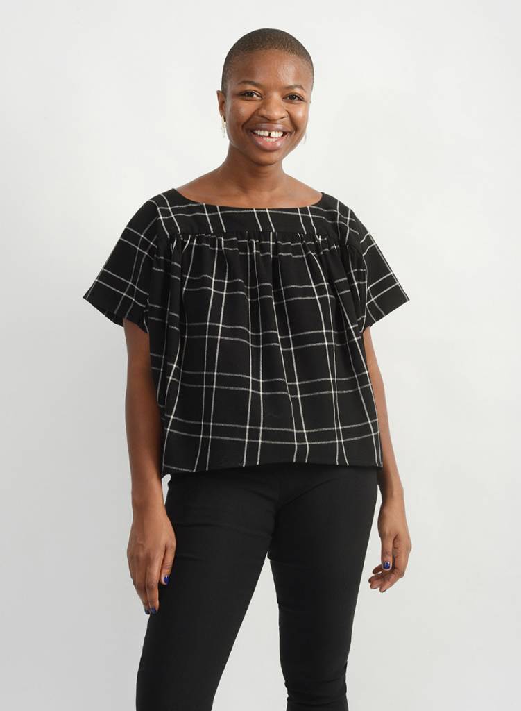 Liberty Top - Black Plaid - M (RESALE ITEM) - Meg