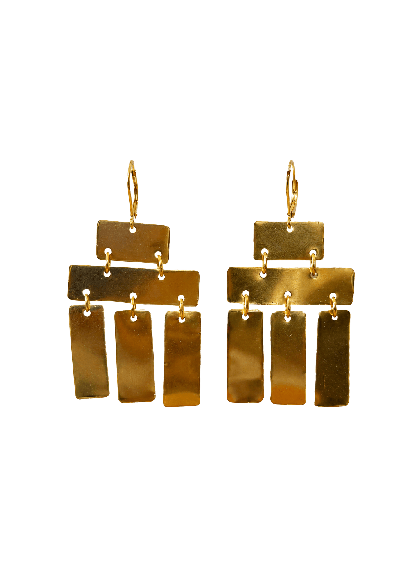Line & Label - Chandelier Earrings - Brass - Meg