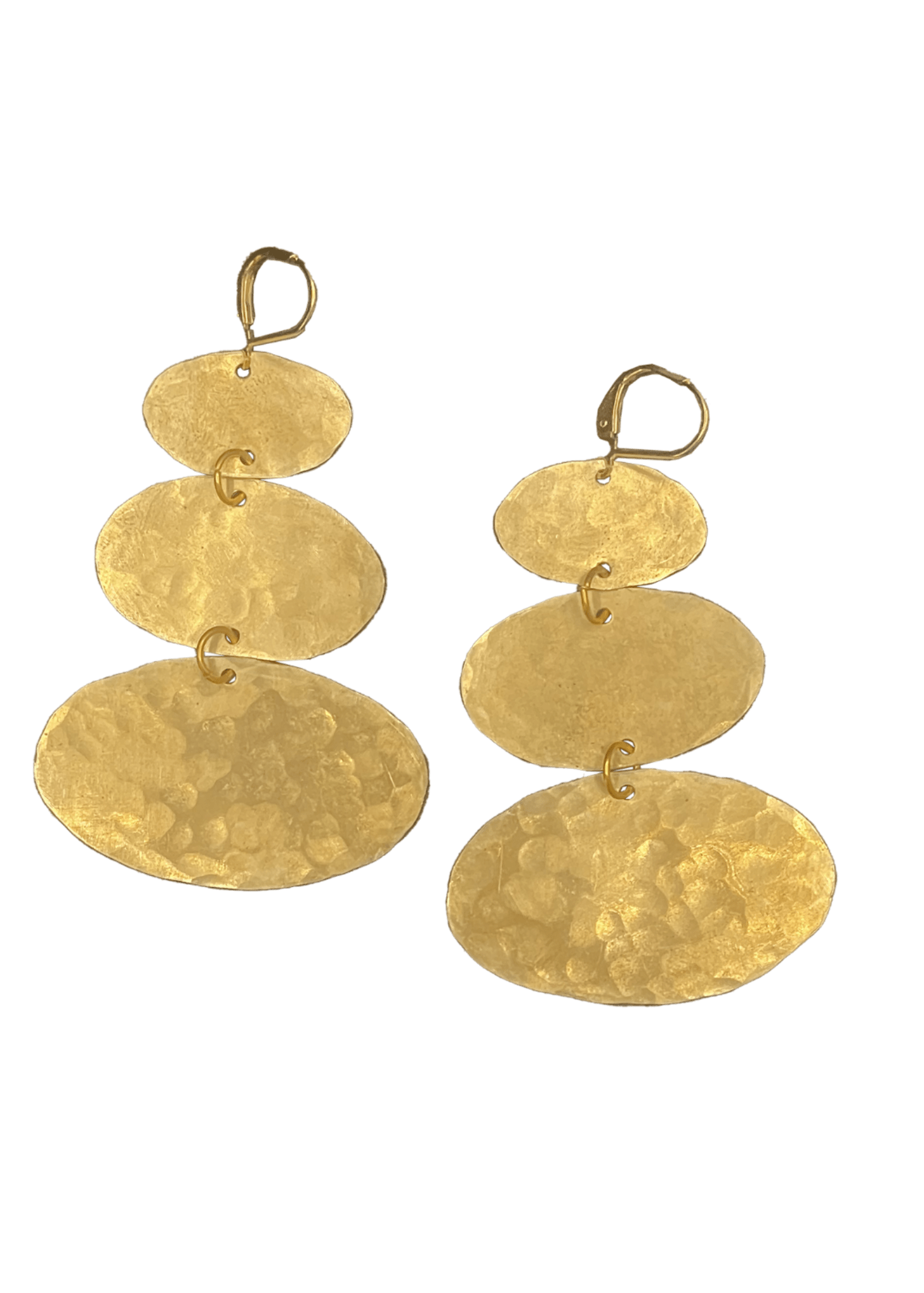 Line & Label - Cloud Dangle Earrings - Brass - Meg