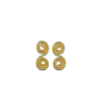 Line & Label - Double Swirl Studs - Brass - Meg