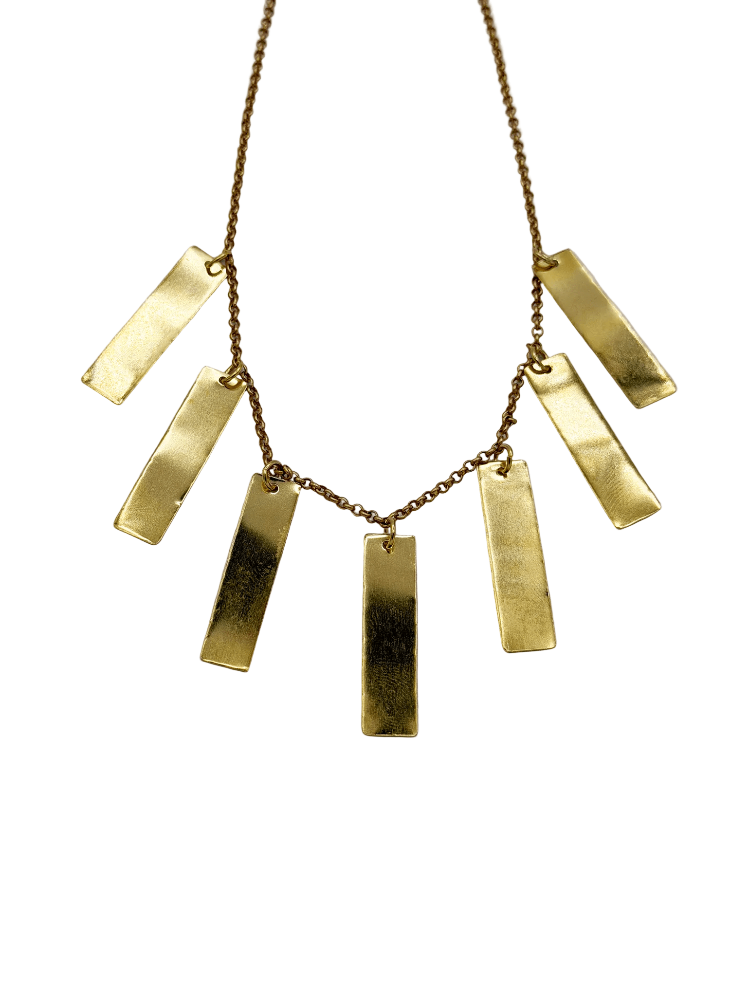 Line & Label - Fringe Necklace - Brass - Meg