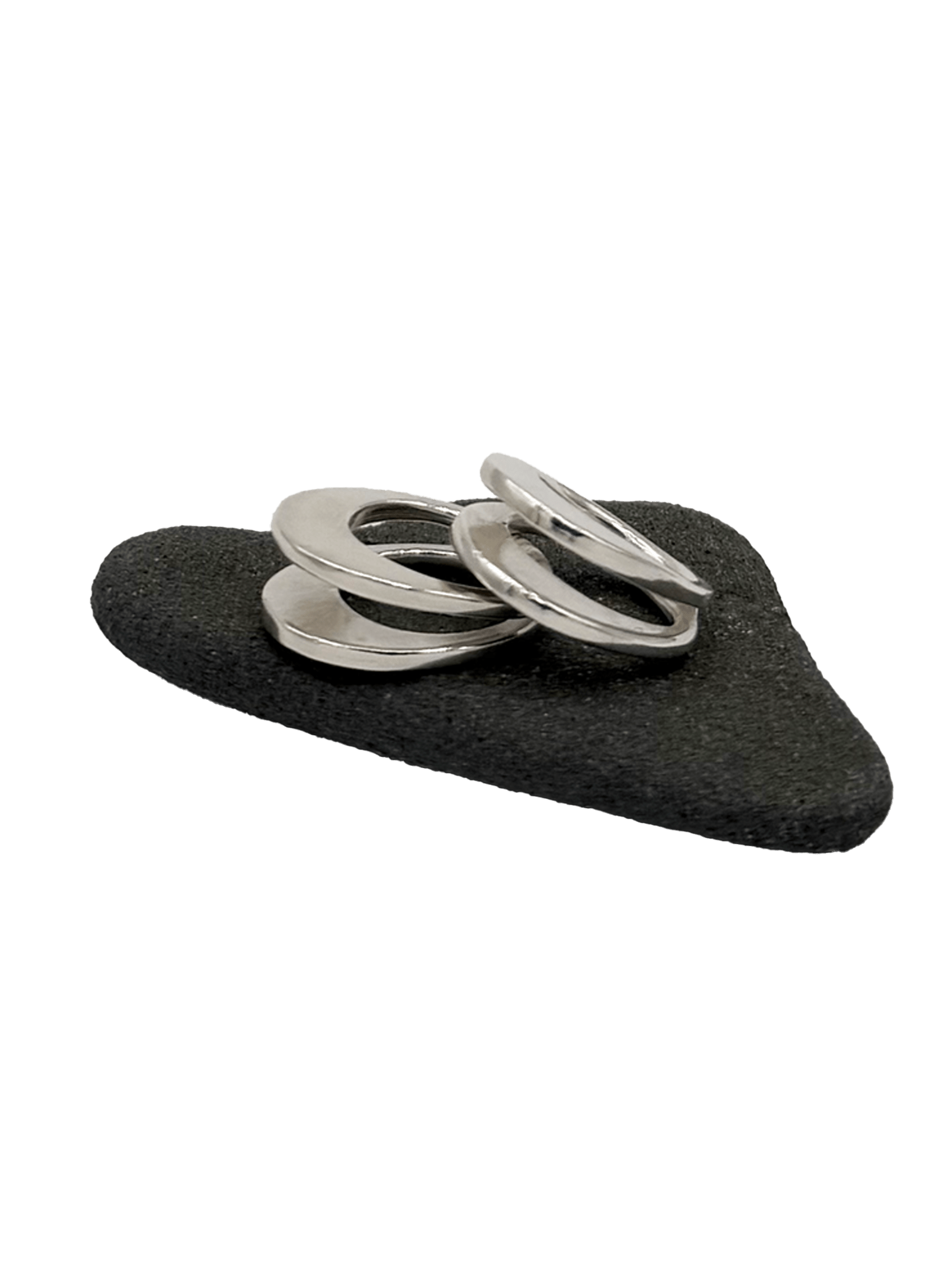 Line & Label - Halo Double Ring - Sterling Silver - Meg