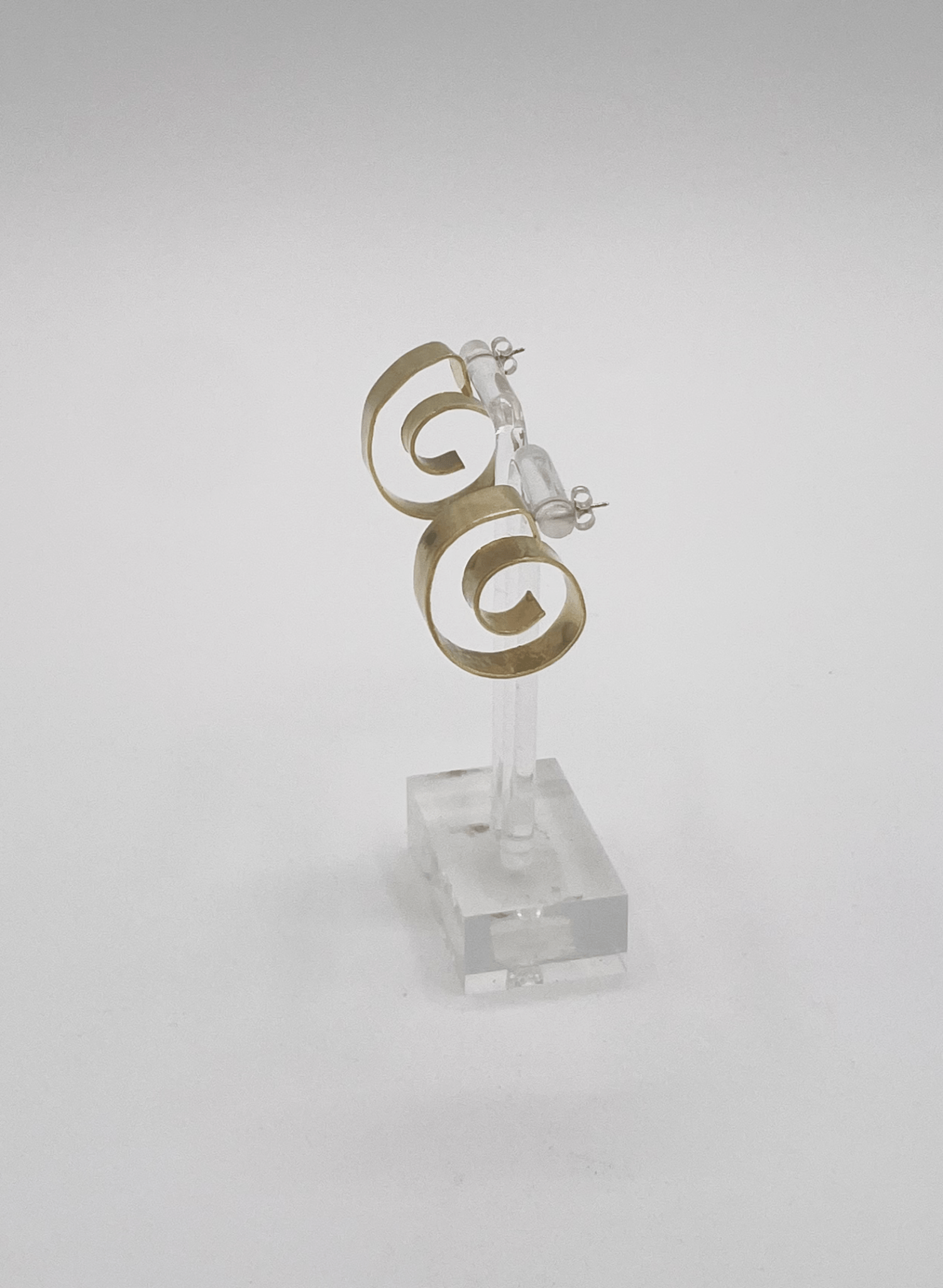 Line & Label - Jetty Spiral Hoop - Brass - Meg