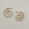 Line & Label - Jetty Spiral Hoop - Brass - Meg