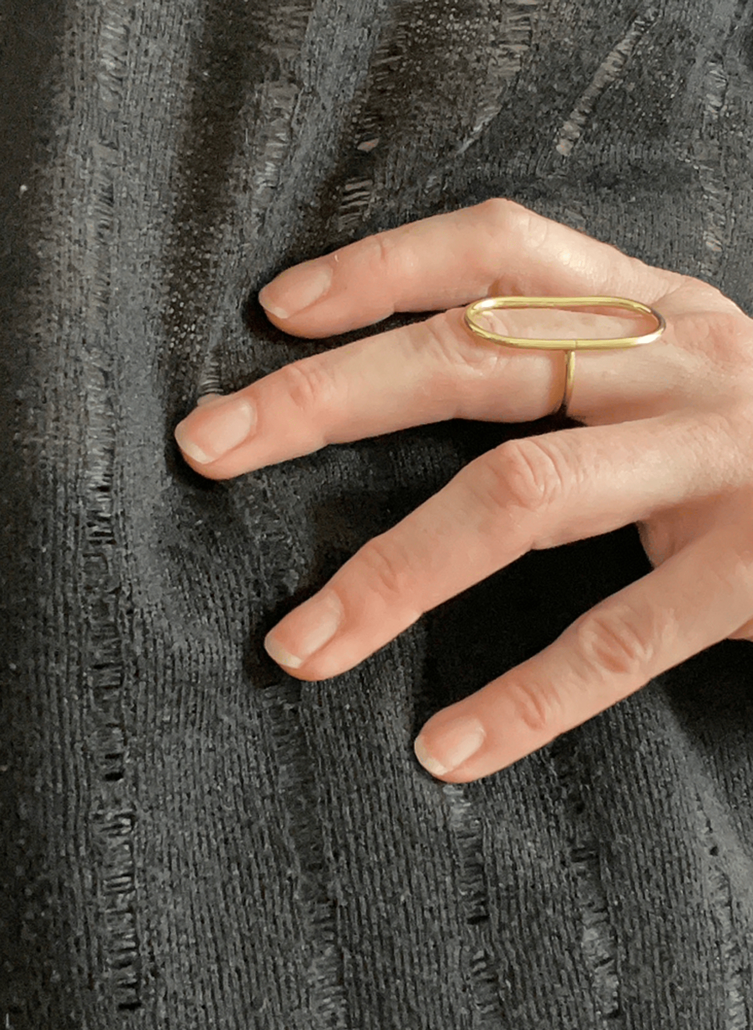 Line &amp; Label - Oval Ring - Brass - Meg