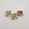 Line & Label - Ripple Ring - Brass - Meg
