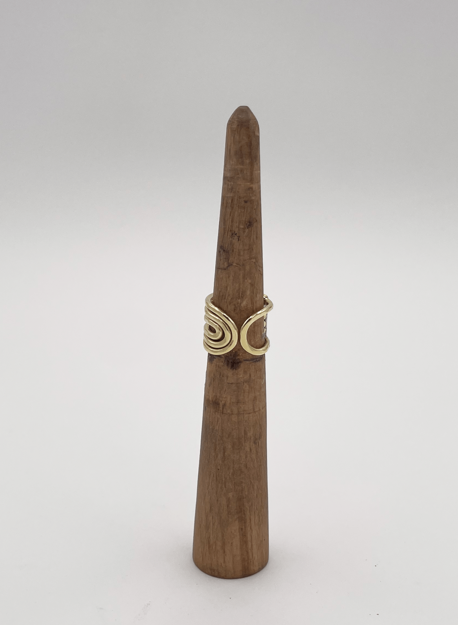 Line & Label - Ripple Ring - Brass - Meg