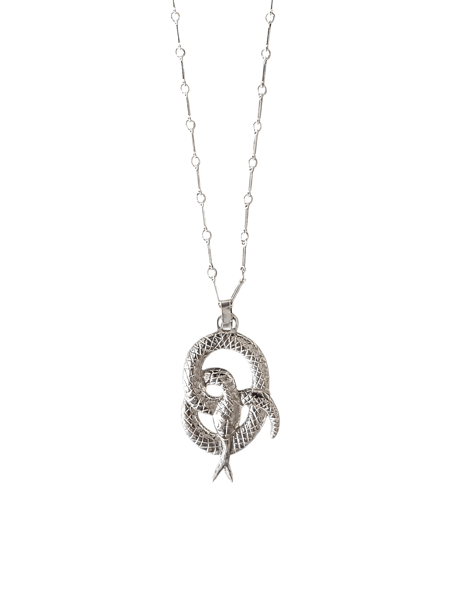Line &amp; Label - Serpentine Pendant - Silver - Meg